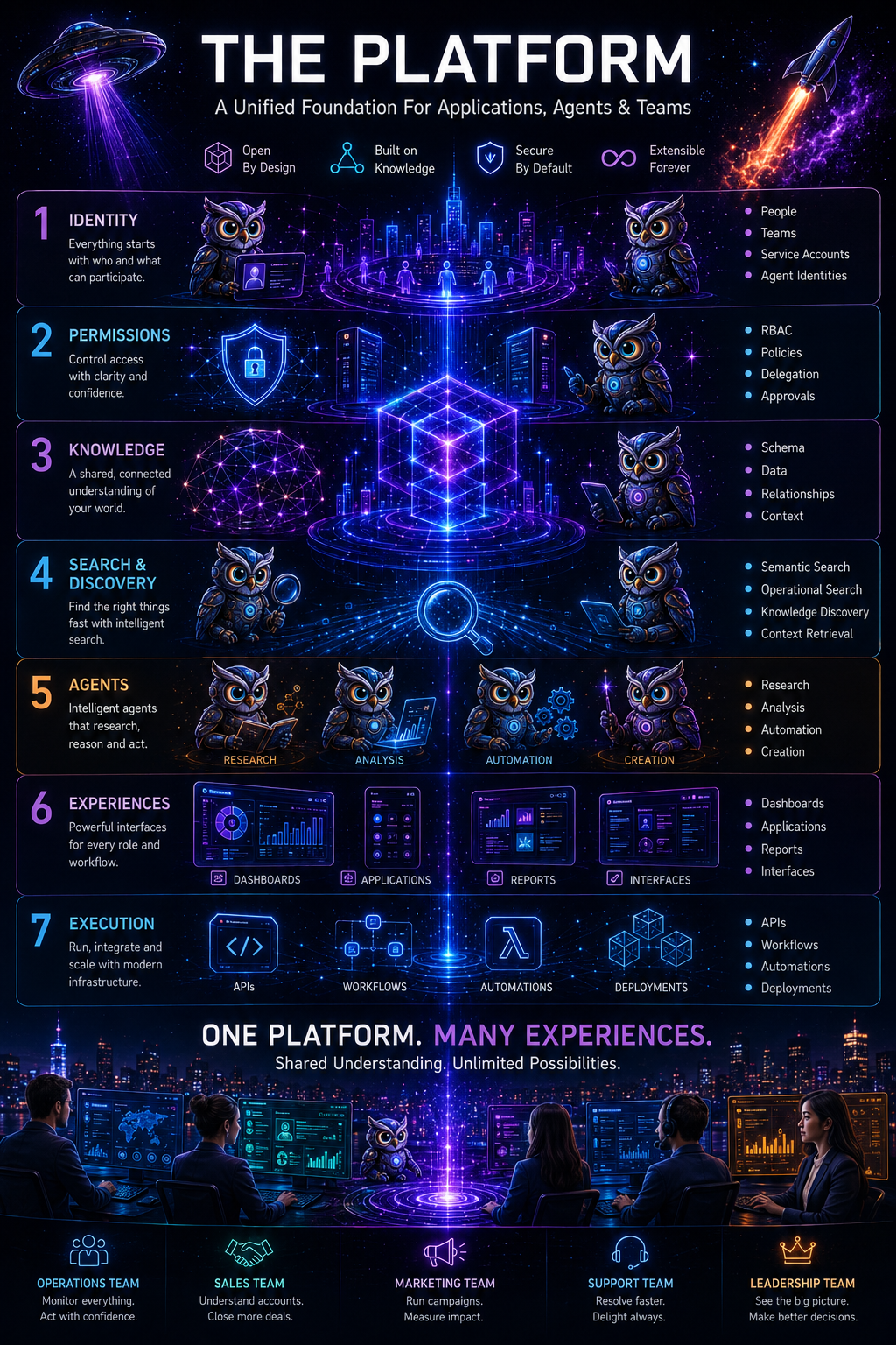 Platform services and access layer infographic
